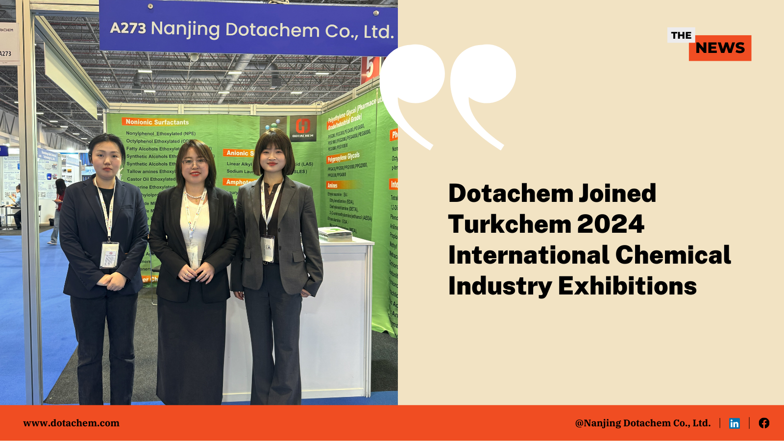 Dotachem presents at the 2024 TURKCHEM Eurasia International Chemical Exhibition